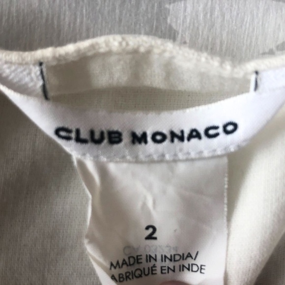 🌼 Club Monaco Embroidered Floral Cotton / Straw Embellished Jumpsuit - Size 2 - Picture 4 of 15